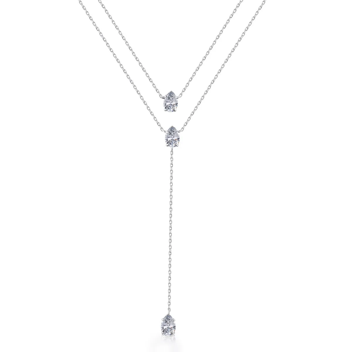 Gia Multi-Layer Necklace in Sterling Silver