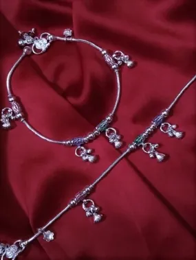 Girls Silver Anklets (5-7 yrs)