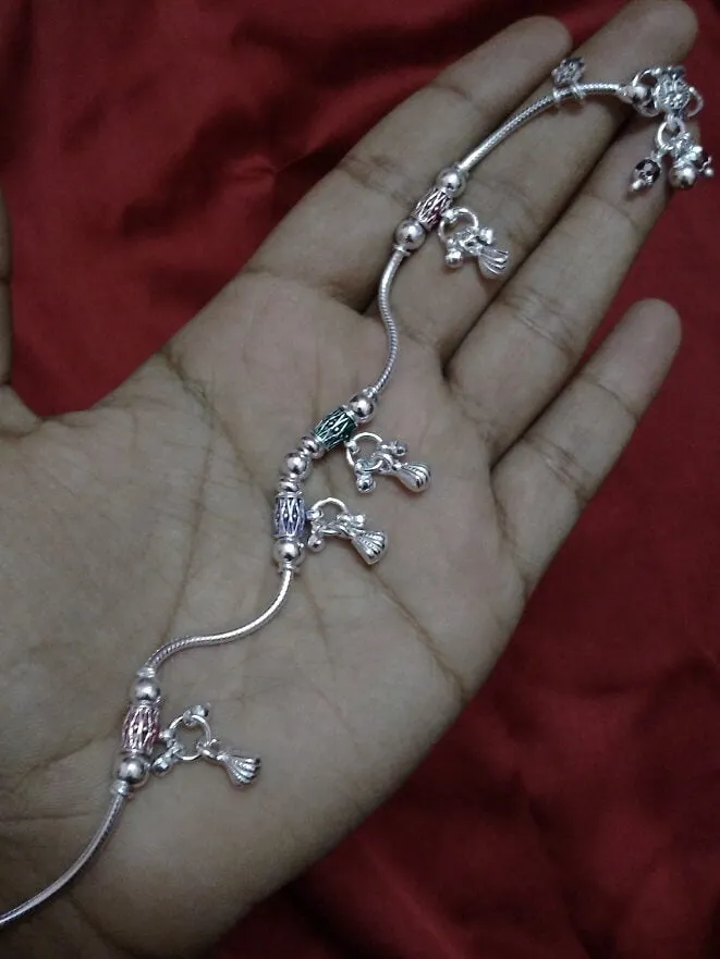 Girls Silver Anklets (5-7 yrs)