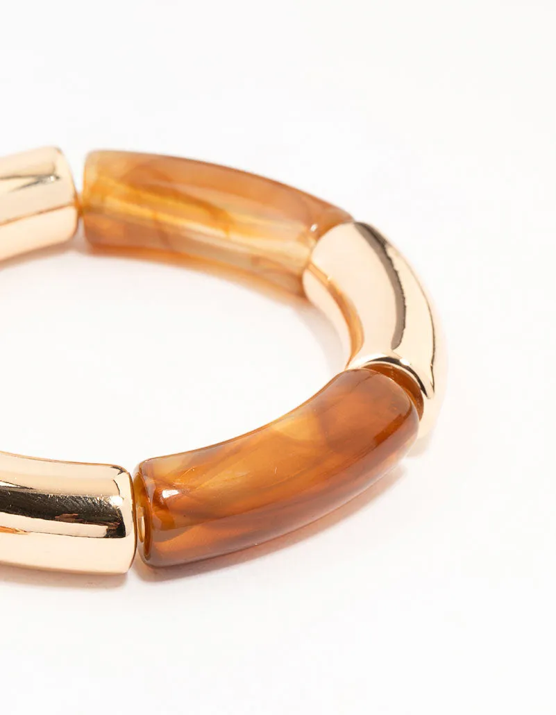 Gold & Resin  Bangles 2-Pack