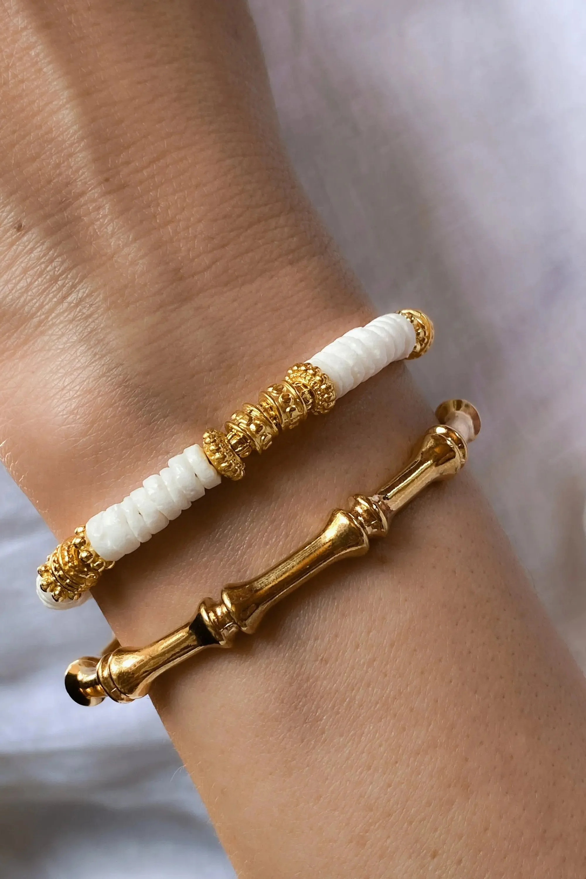 Gold hoop earrings
