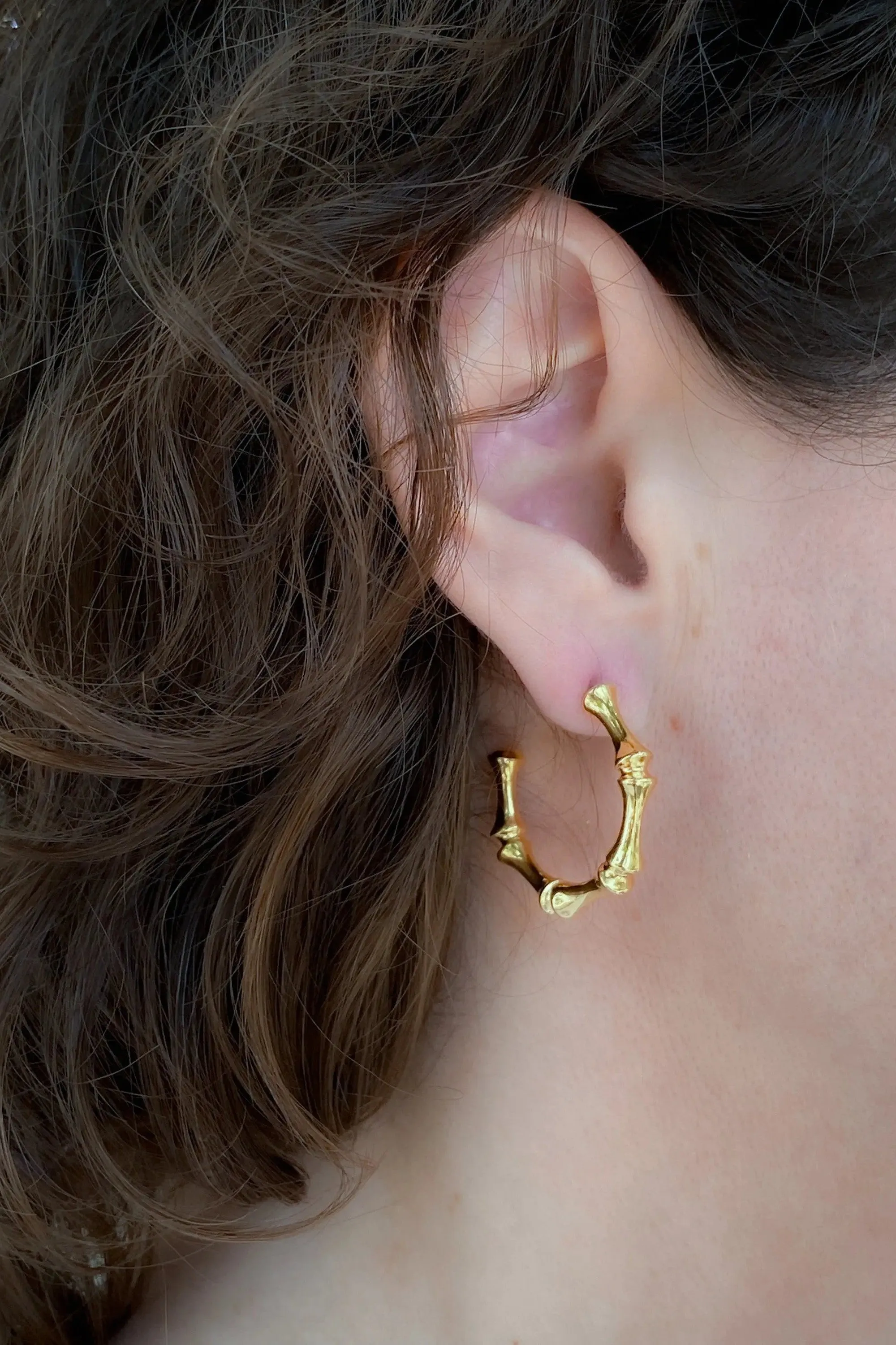 Gold hoop earrings