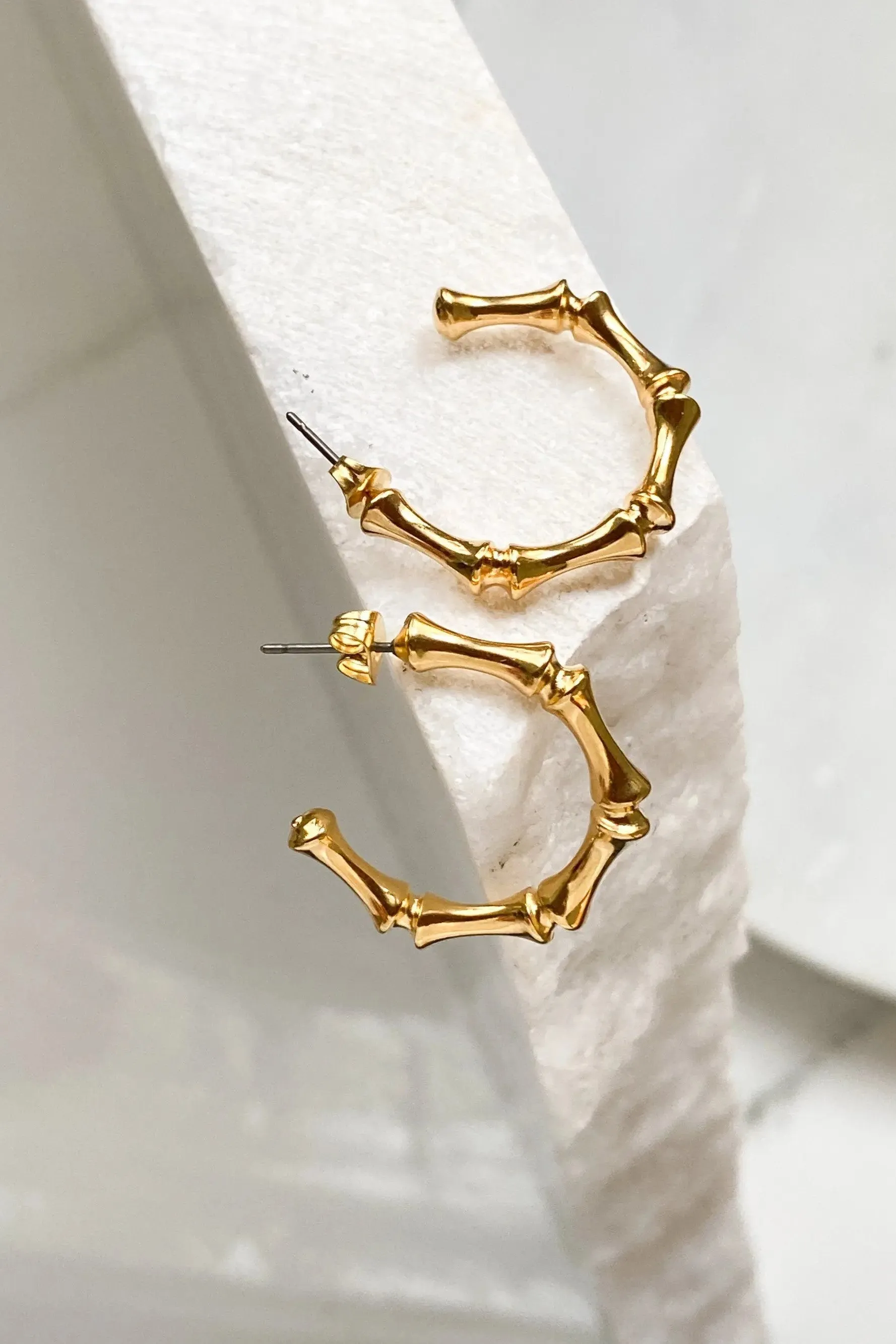 Gold hoop earrings