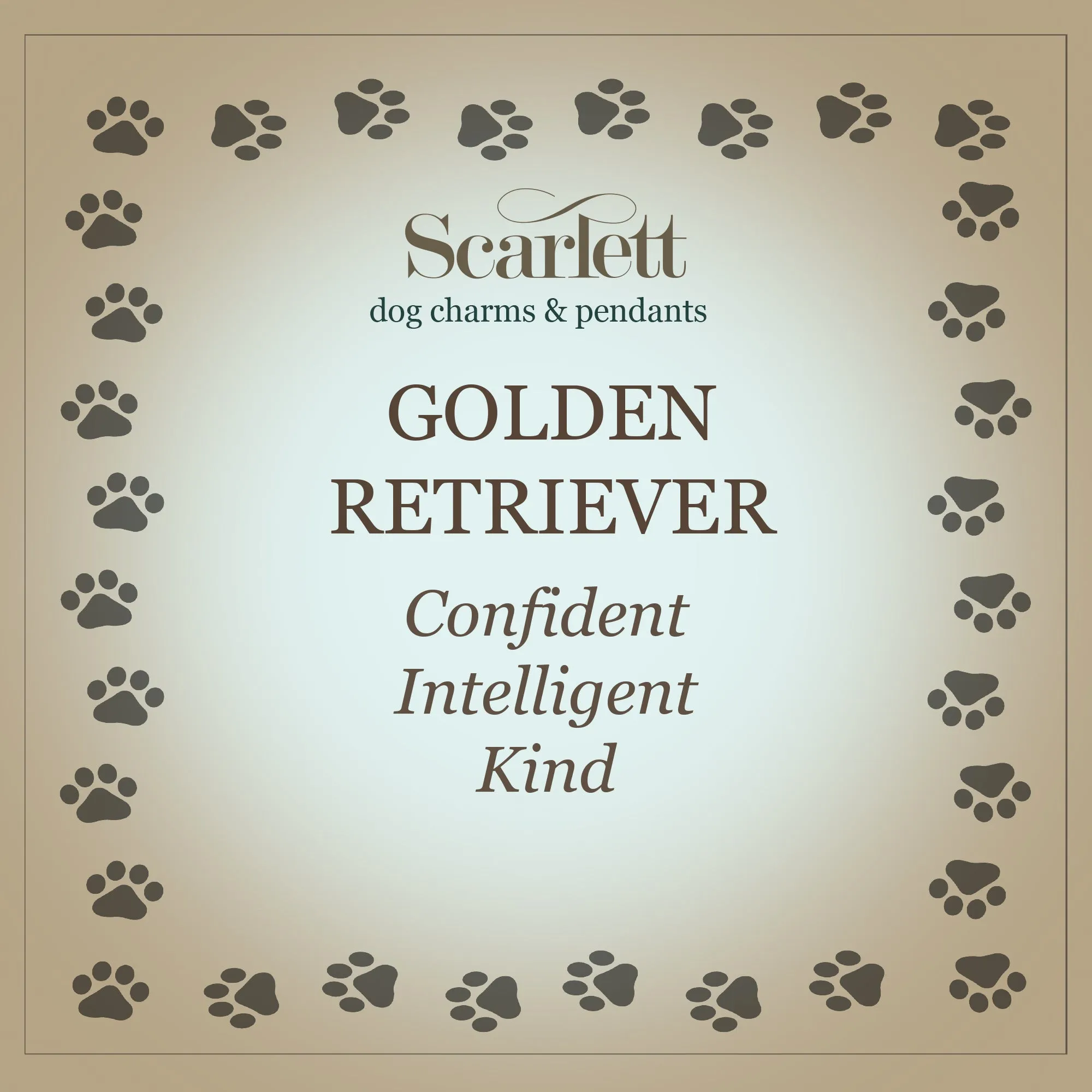 Golden Retriever Silver Dog Charm Bracelet