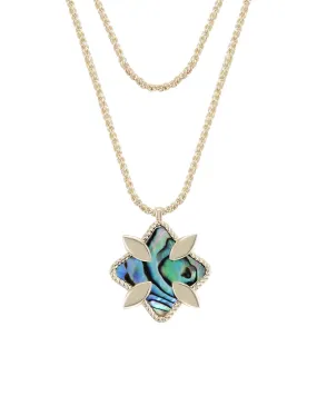 Grace Stone Pendant Necklace in Abalone Shell