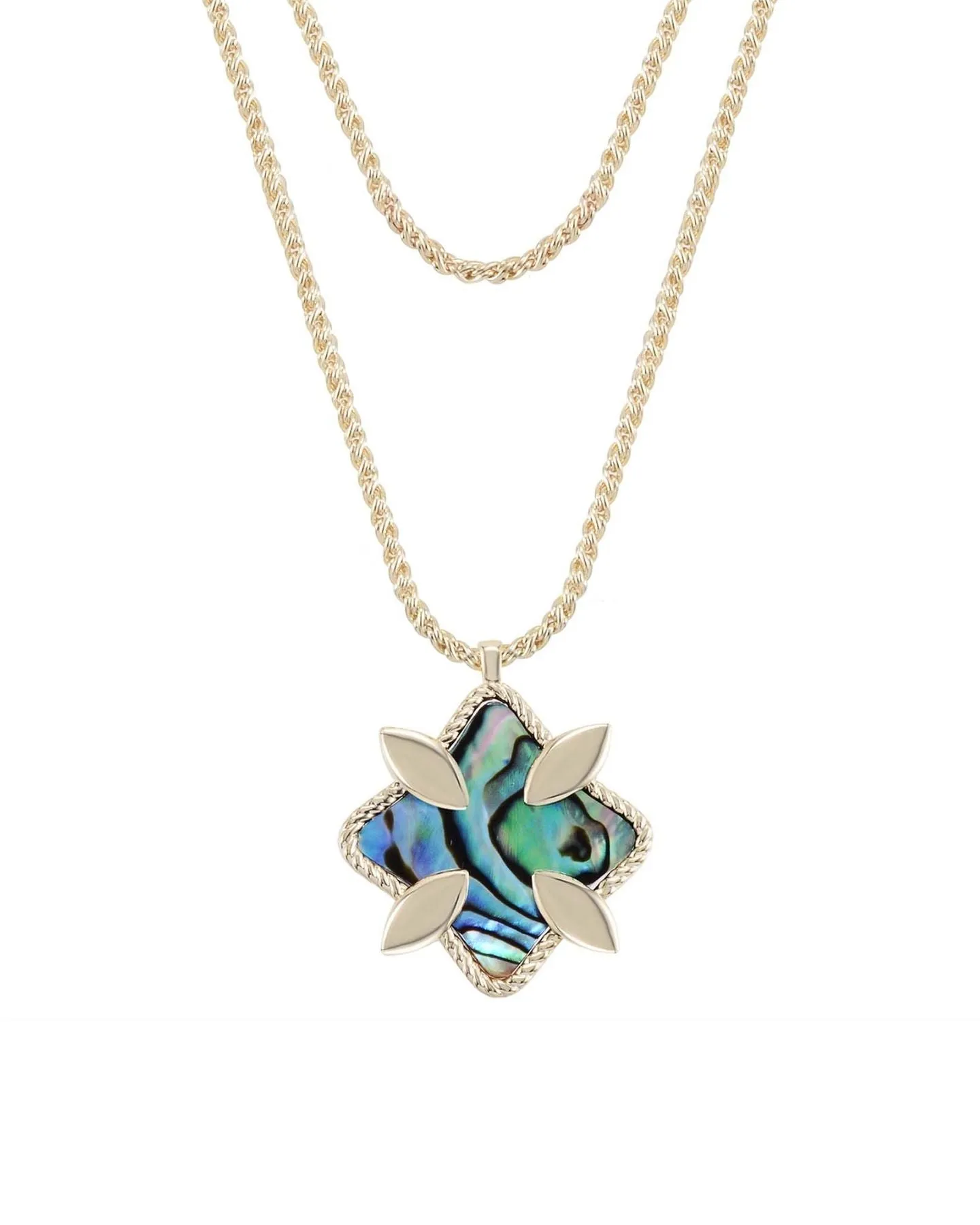Grace Stone Pendant Necklace in Abalone Shell