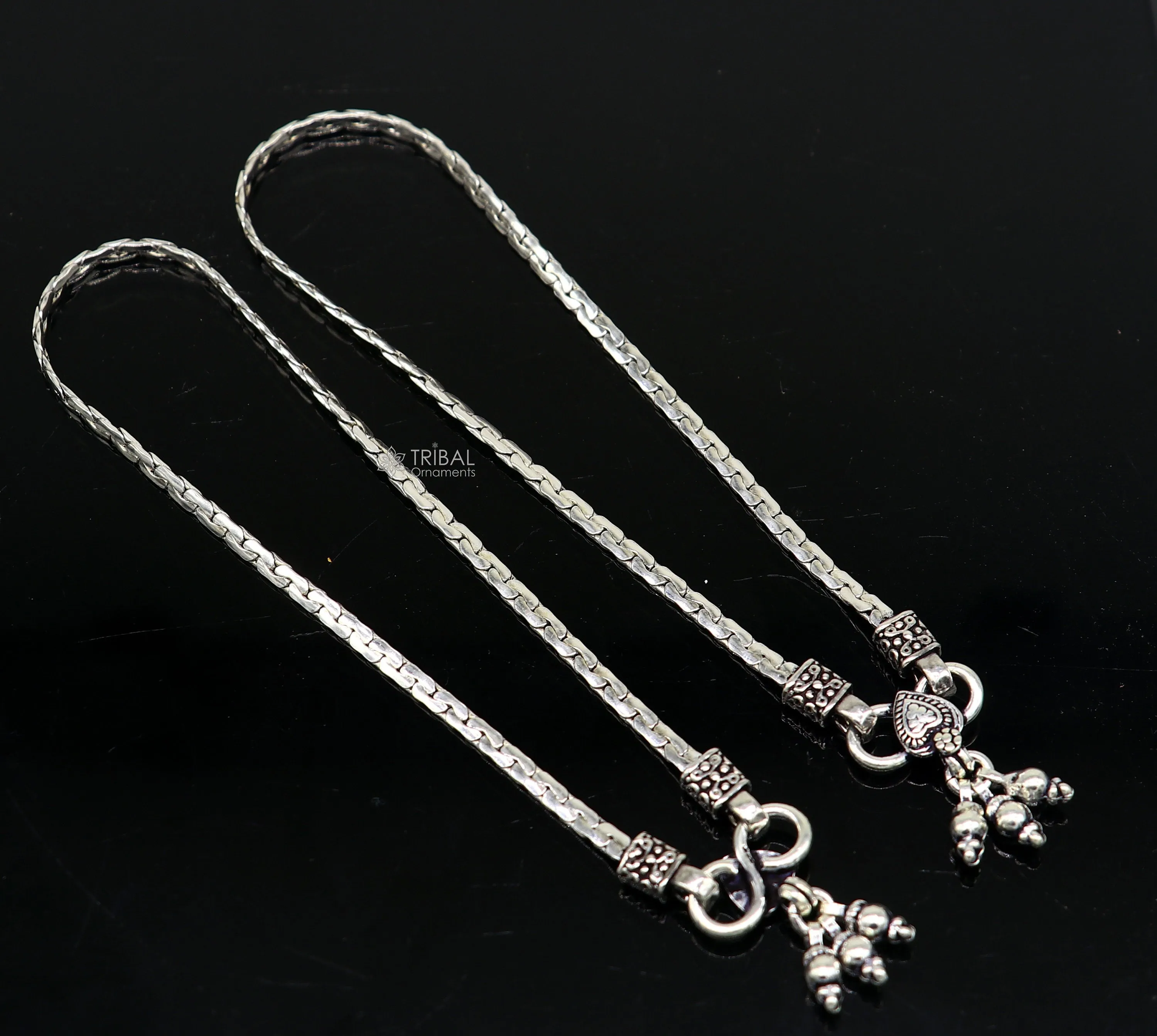 Handmade fabulous unique chain 925 sterling silver ankle bracelet, silver anklets, foot bracelet amazing belly dance jewelry gift her ank603