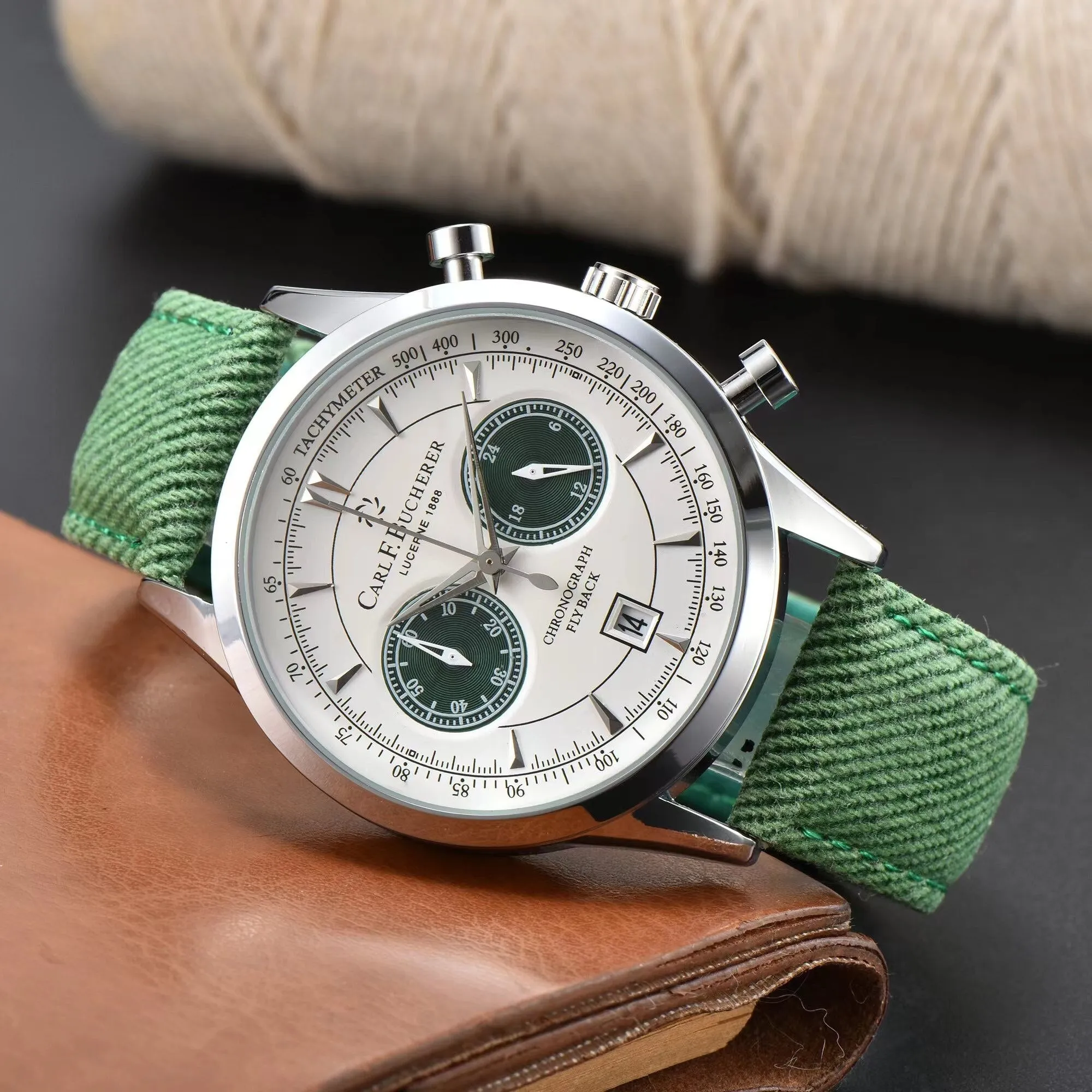 Hot Selling New Carl F. Bucherer Watch Malelon Series Fashion Business Chronograph Top Strap Automatic Date Quartz Men's Watch.