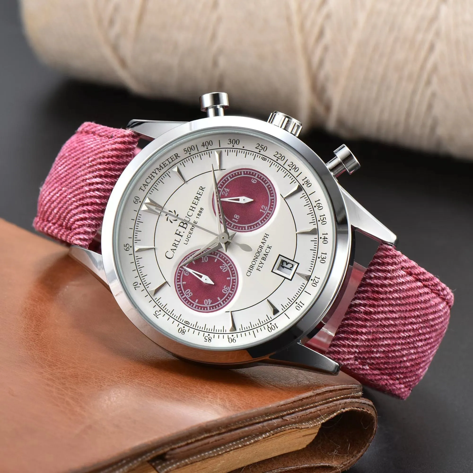 Hot Selling New Carl F. Bucherer Watch Malelon Series Fashion Business Chronograph Top Strap Automatic Date Quartz Men's Watch.