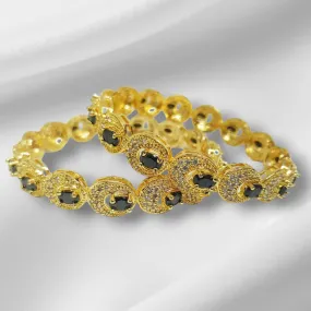 Hs 4729 Gold plated Bangles pair