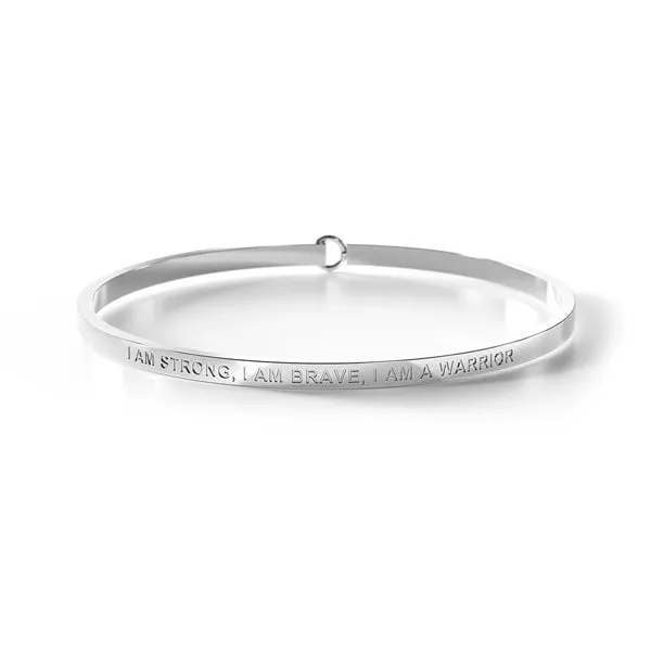 I Am Strong, I Am Brave, I Am A Warrior Bangle