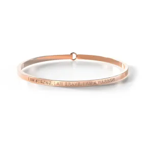 I Am Strong, I Am Brave, I Am A Warrior Bangle