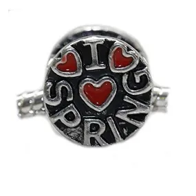 I Love Spring Charm For snake charm Bracelet