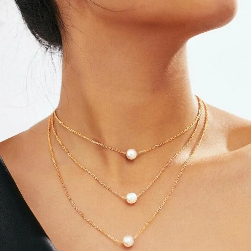 Imitation Pearl Choker