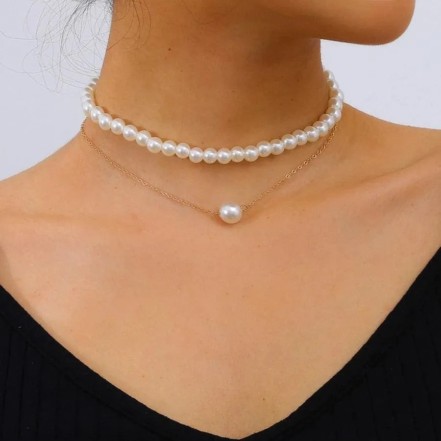 Imitation Pearl Choker