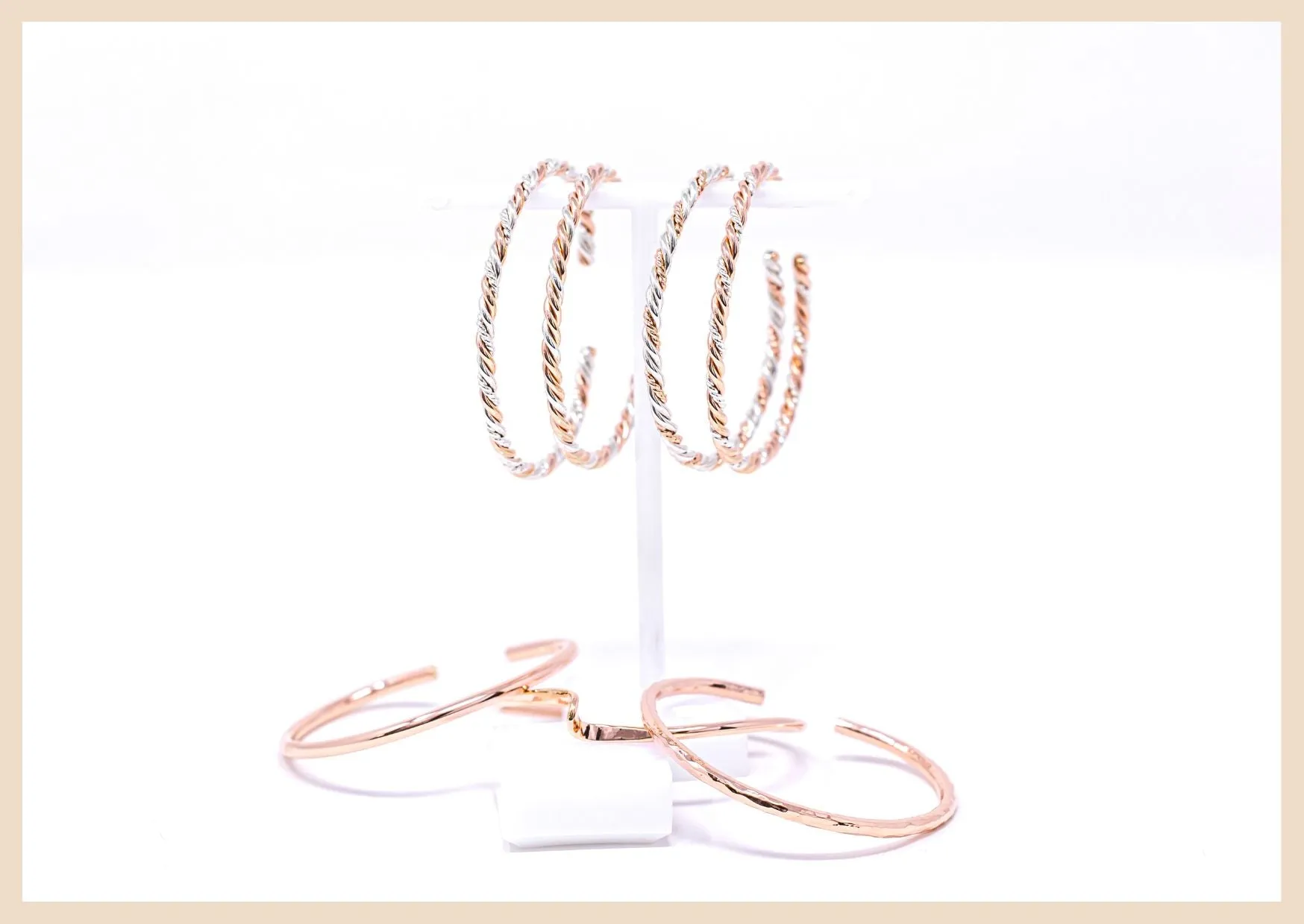 Journey  Rose Gold Bangle Cuff Bracelet