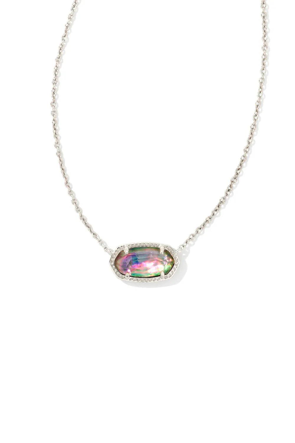 Kendra Scott: Elisa Silver Pendant Necklace - Lilac Abalone