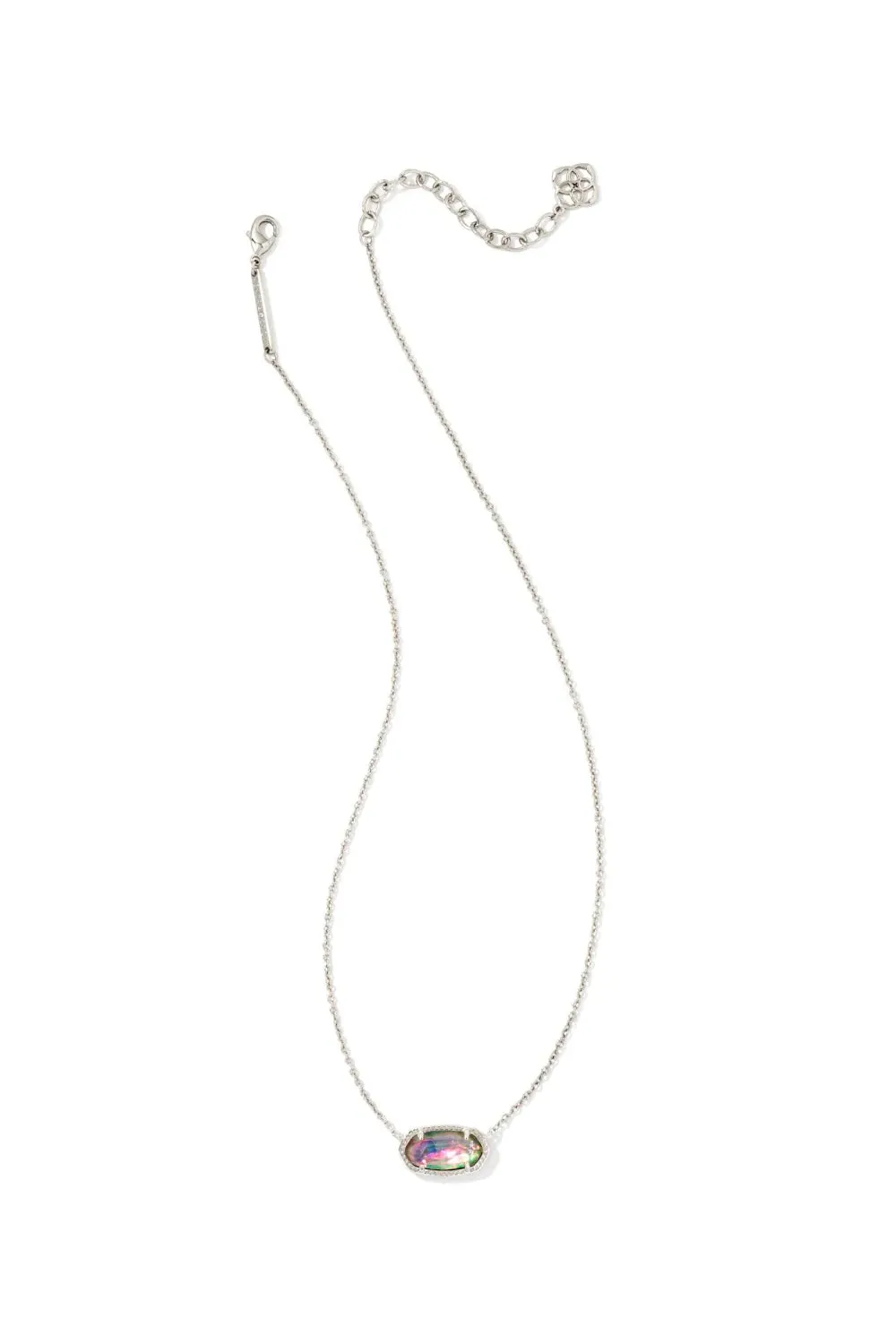 Kendra Scott: Elisa Silver Pendant Necklace - Lilac Abalone