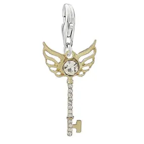 Key to My Heart Clip on Pendant Charm for Bracelet or Necklace