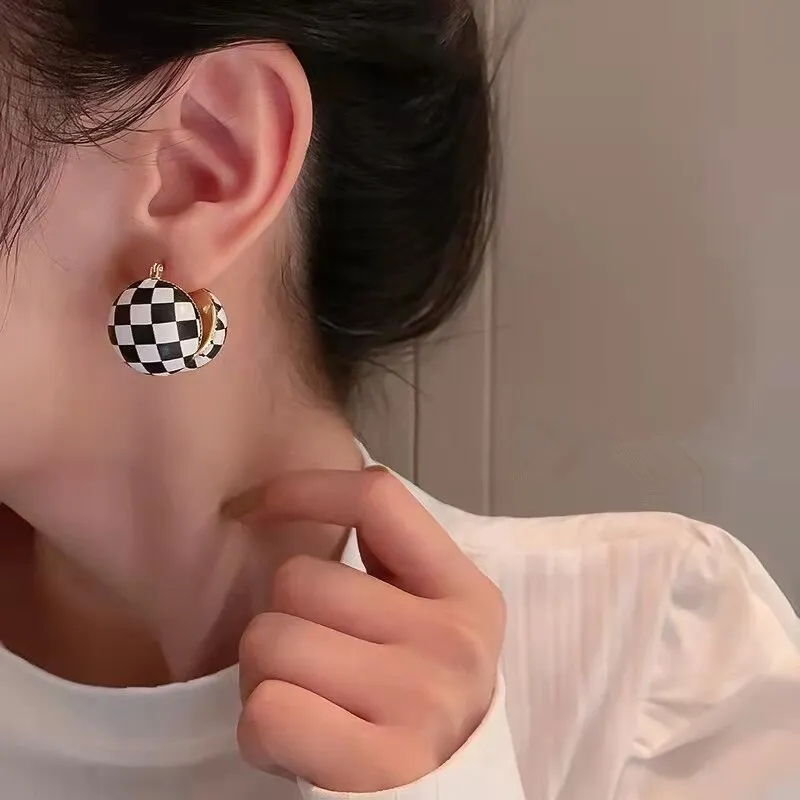Korean Vintage Fashion Designer Earrings For Women