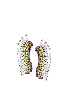 Large wings feather earrings