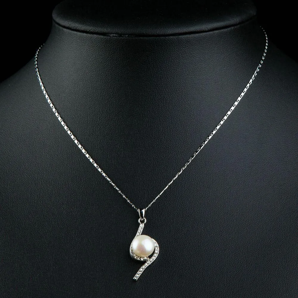 Link Chain Flower Pendant Necklace KPN0210