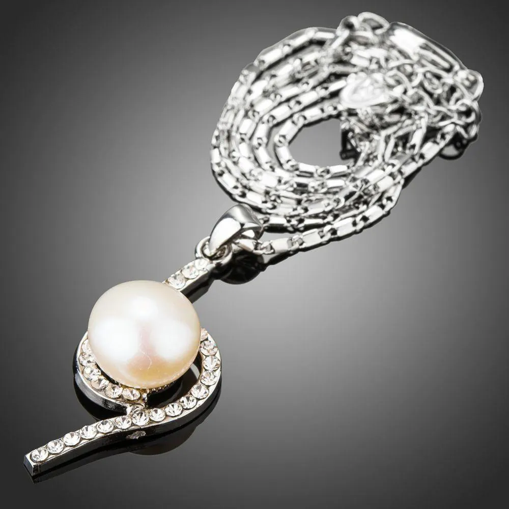Link Chain Flower Pendant Necklace KPN0210