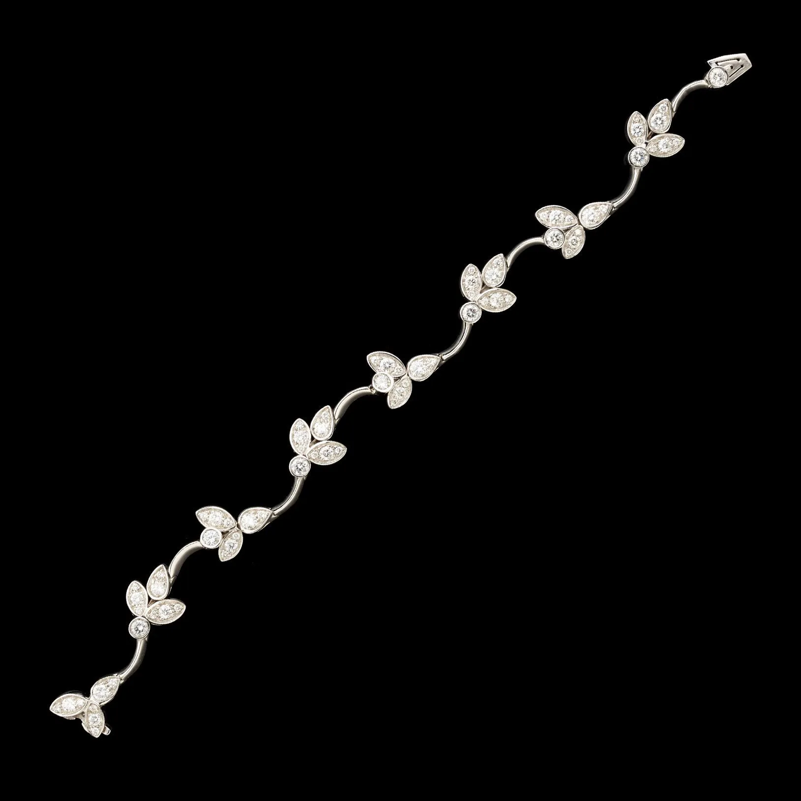 Luca Carati Diamond Floral Link Bracelet