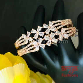 Mahia Rose Gold CZ Designer Bangles