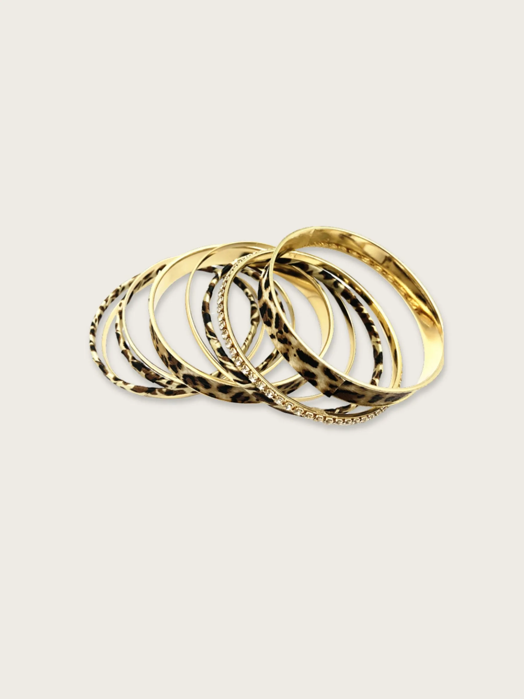 Malia Leopard Bangle Set