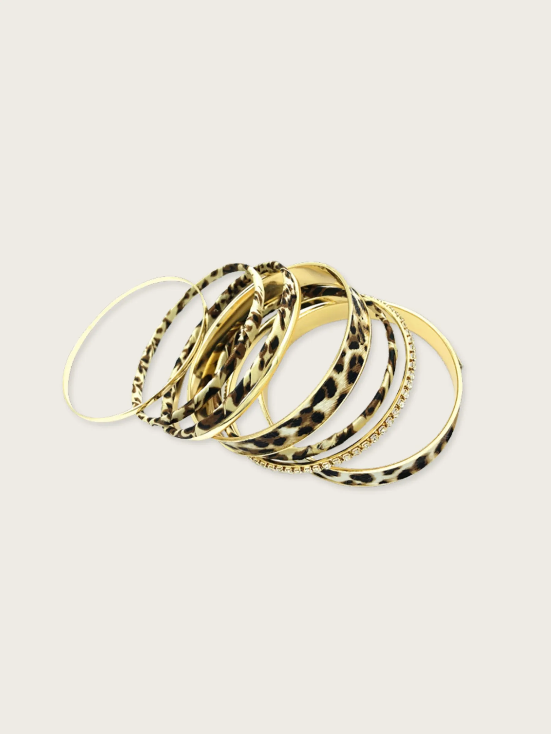 Malia Leopard Bangle Set