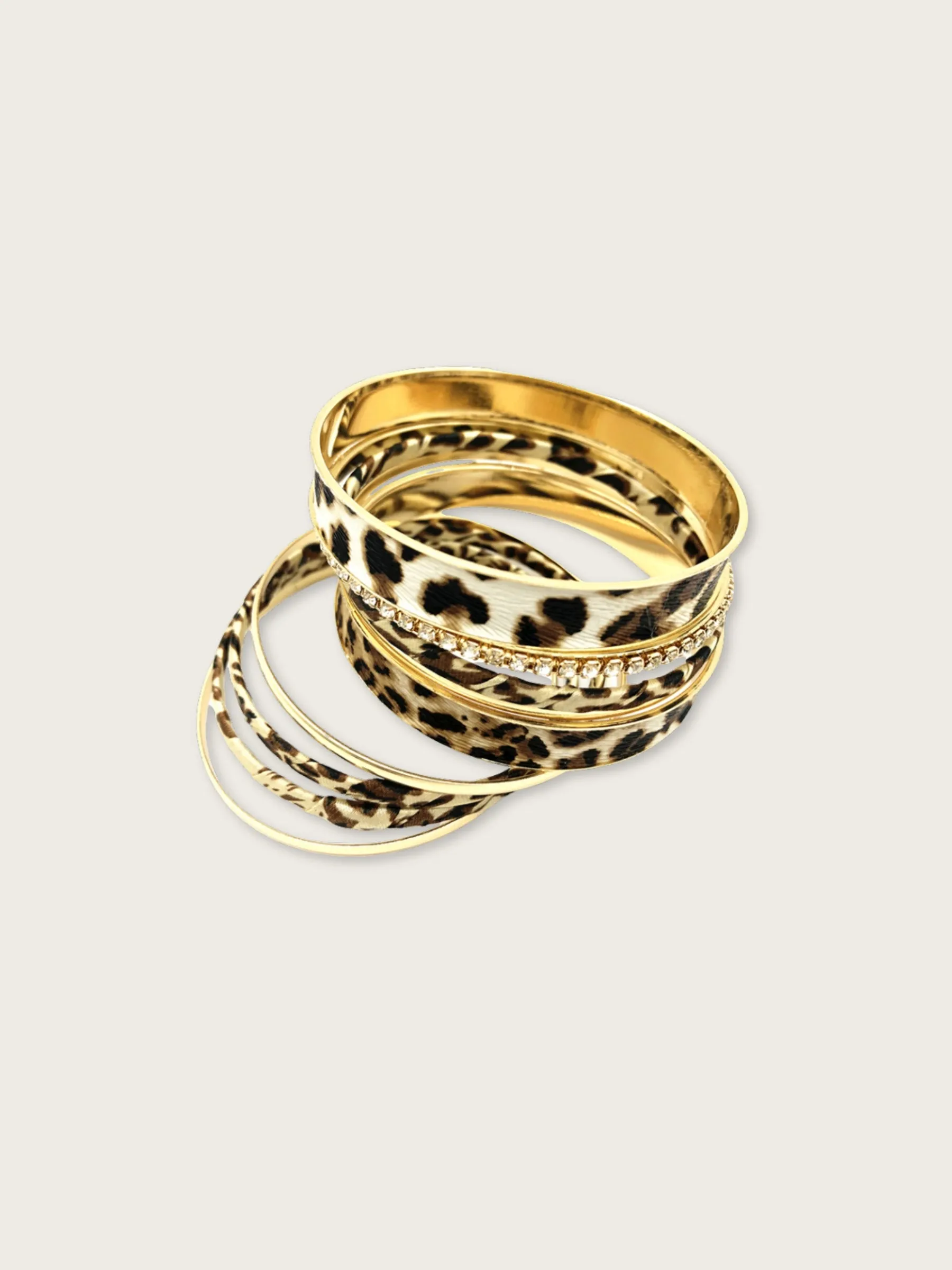 Malia Leopard Bangle Set