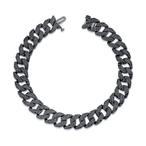 MEN'S BLACK DIAMOND PAVE GEO LINK BRACELET