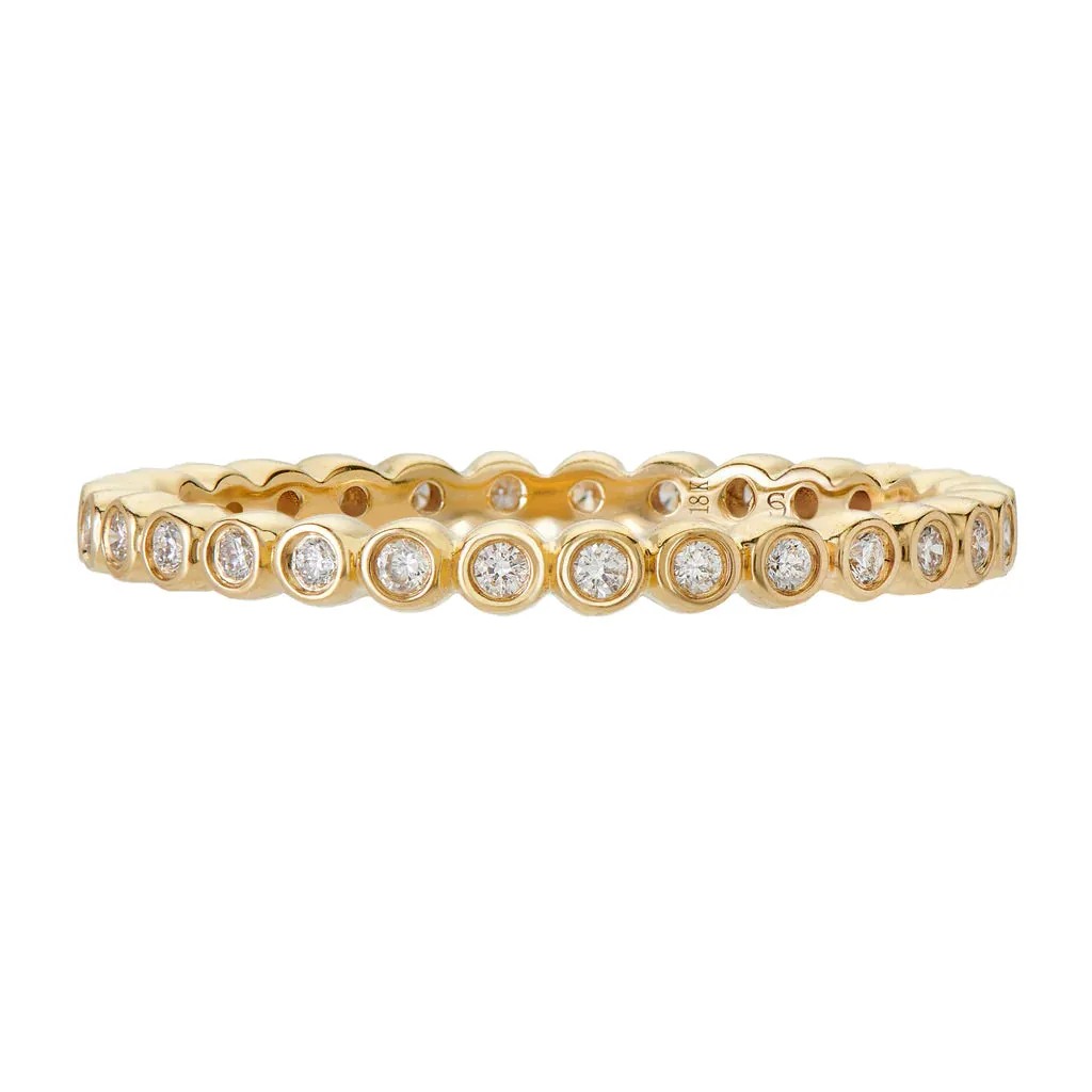 Mini Bezel Diamond Band Ring