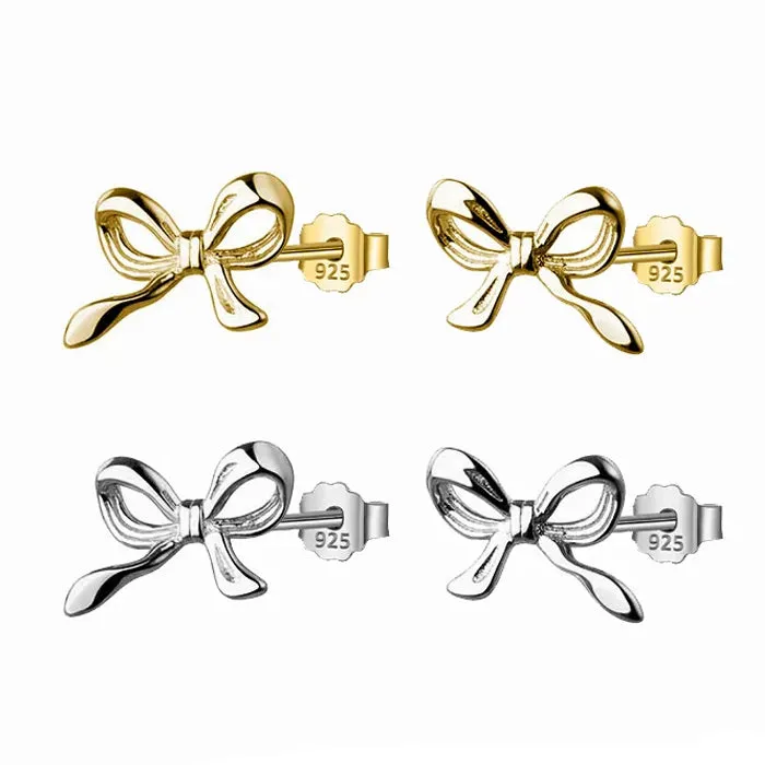Minimalist Bow Stud Earrings