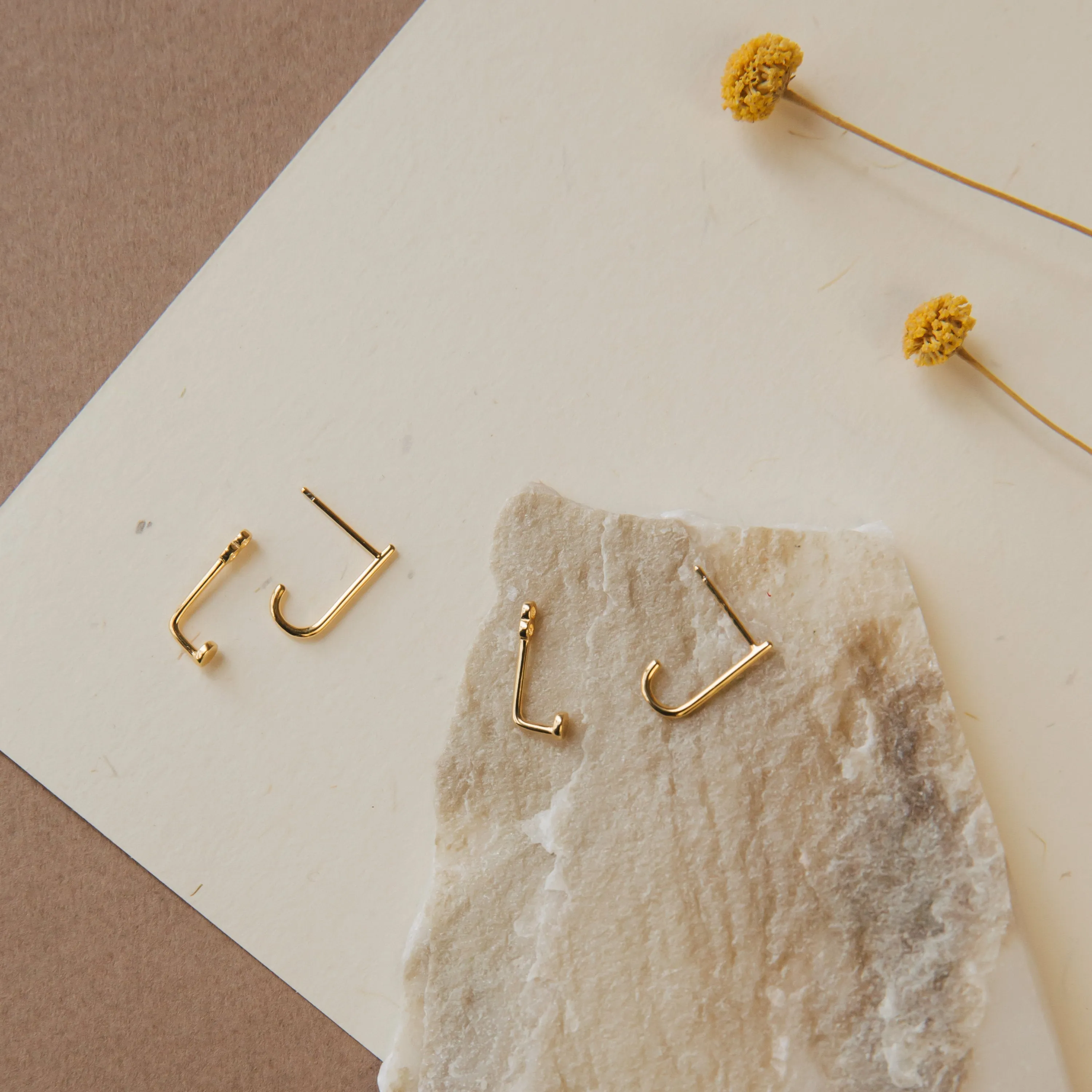 Minimalist Dot Ear Jackets Earring For Girls