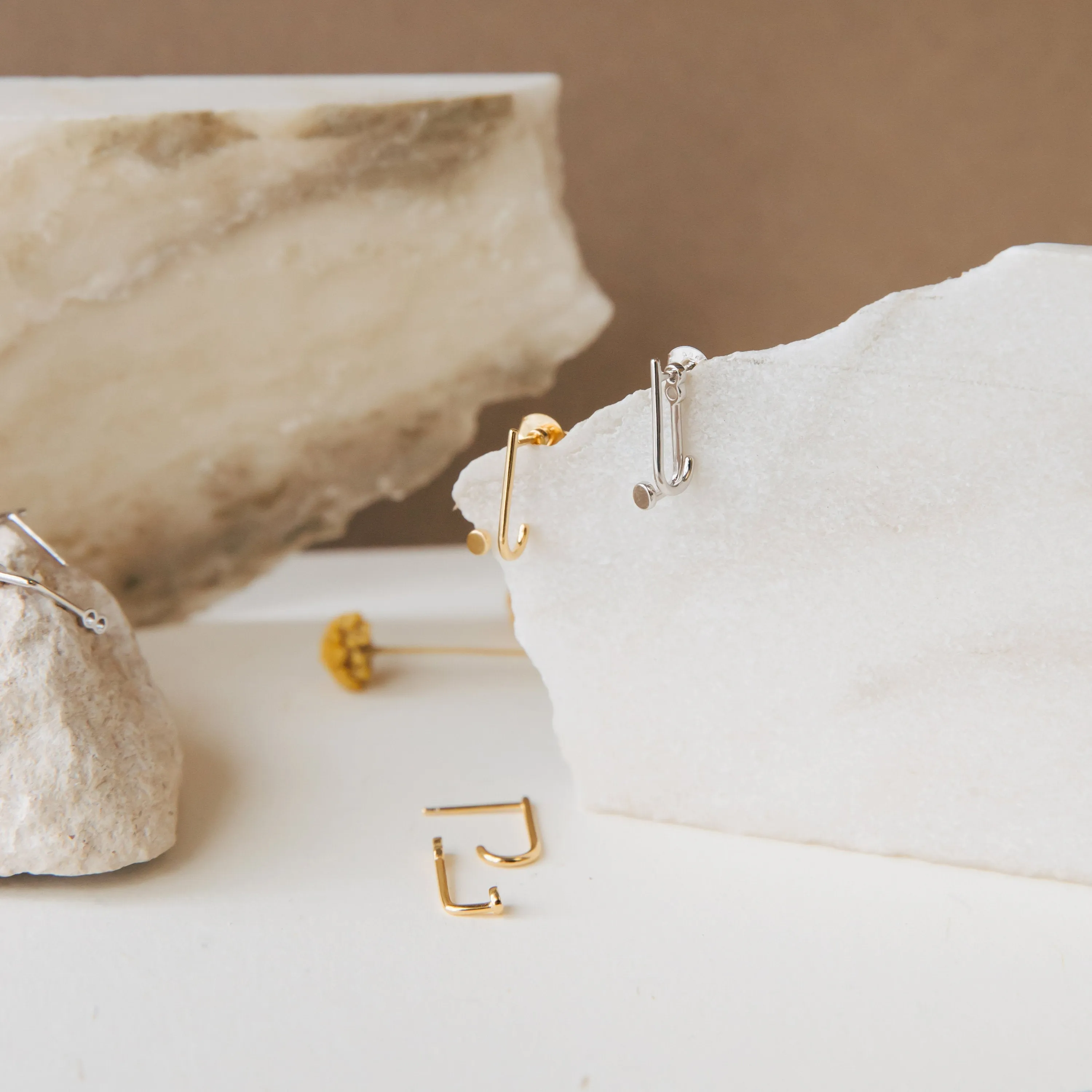 Minimalist Dot Ear Jackets Earring For Girls