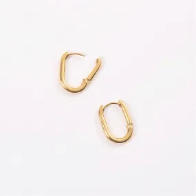 MINIMALIST OBLONG HOOP EARRINGS