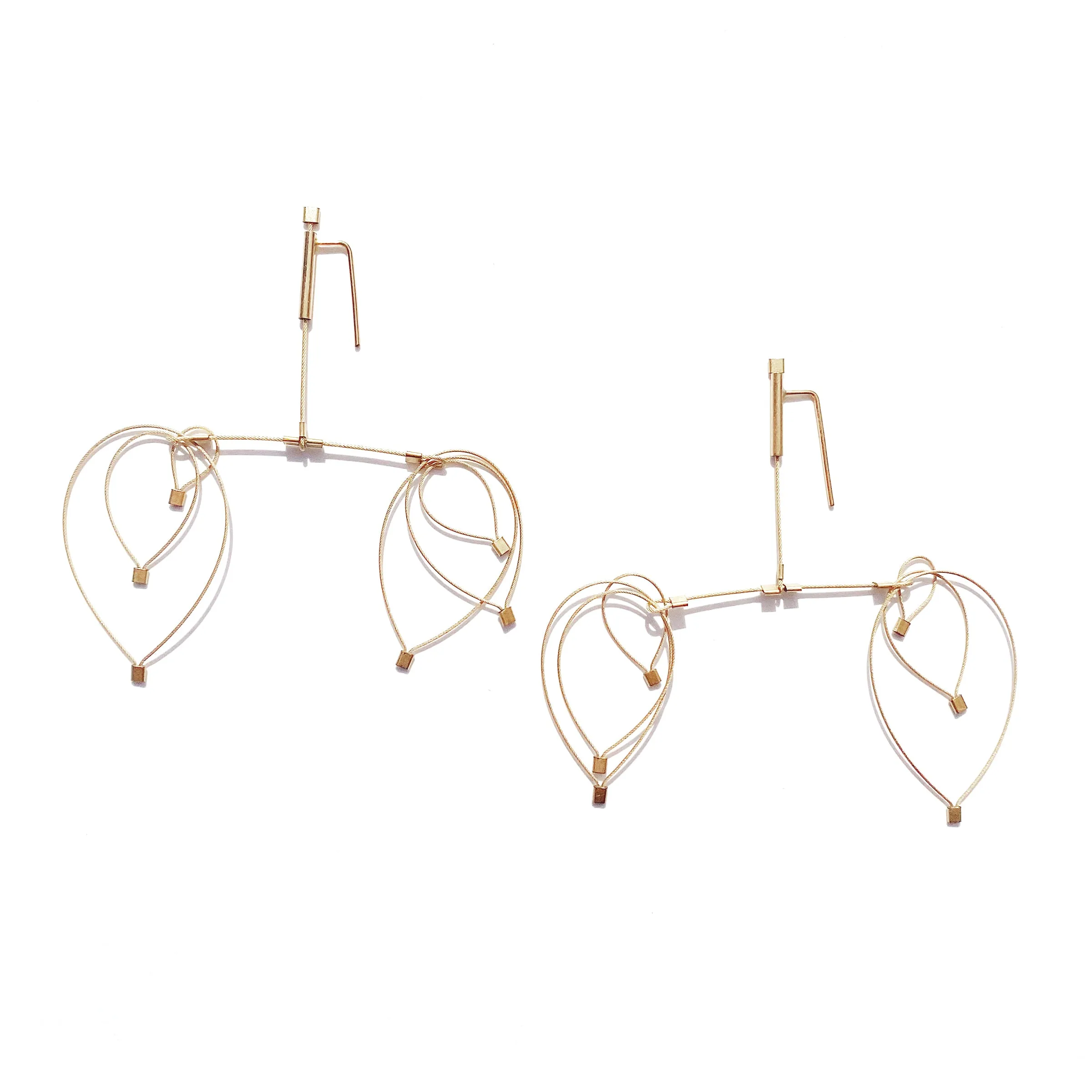 MPR x Golden Glow Earrings: Feather Bar Hooks