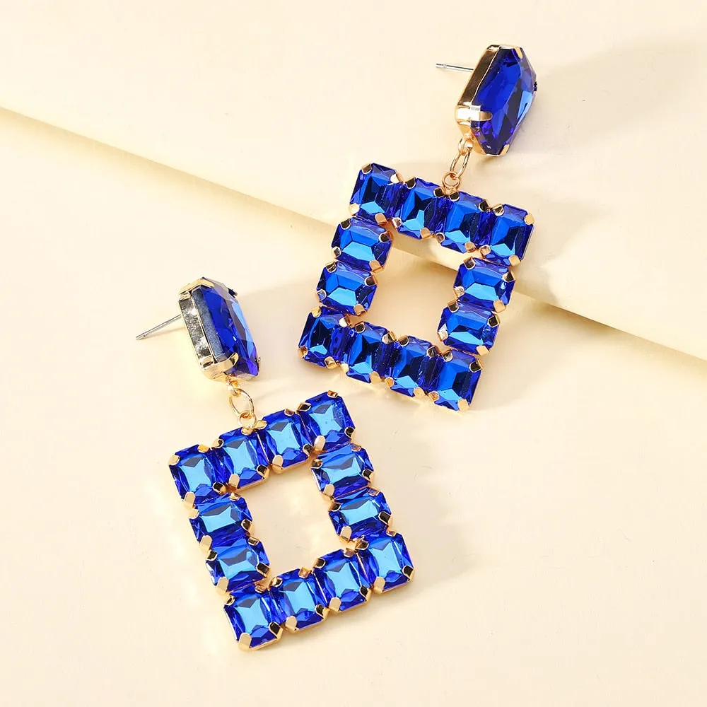 New Square Big Dangle Earrings For Women