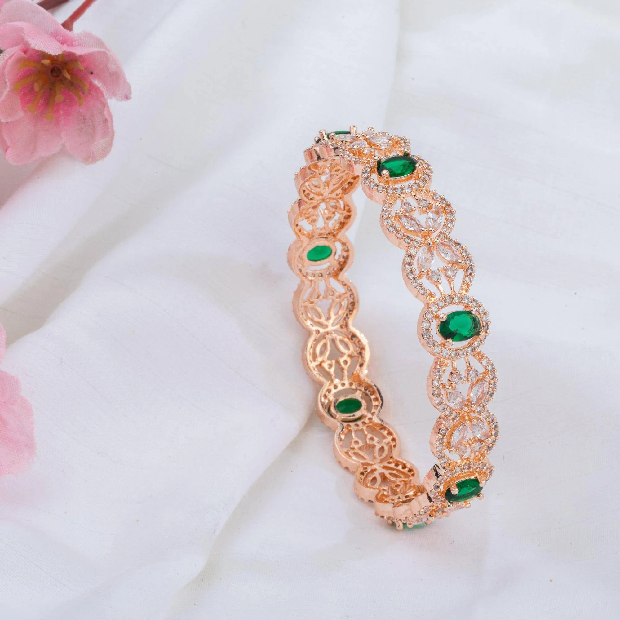Pair of Rose Gold Bangles Set - Available in Four Colours