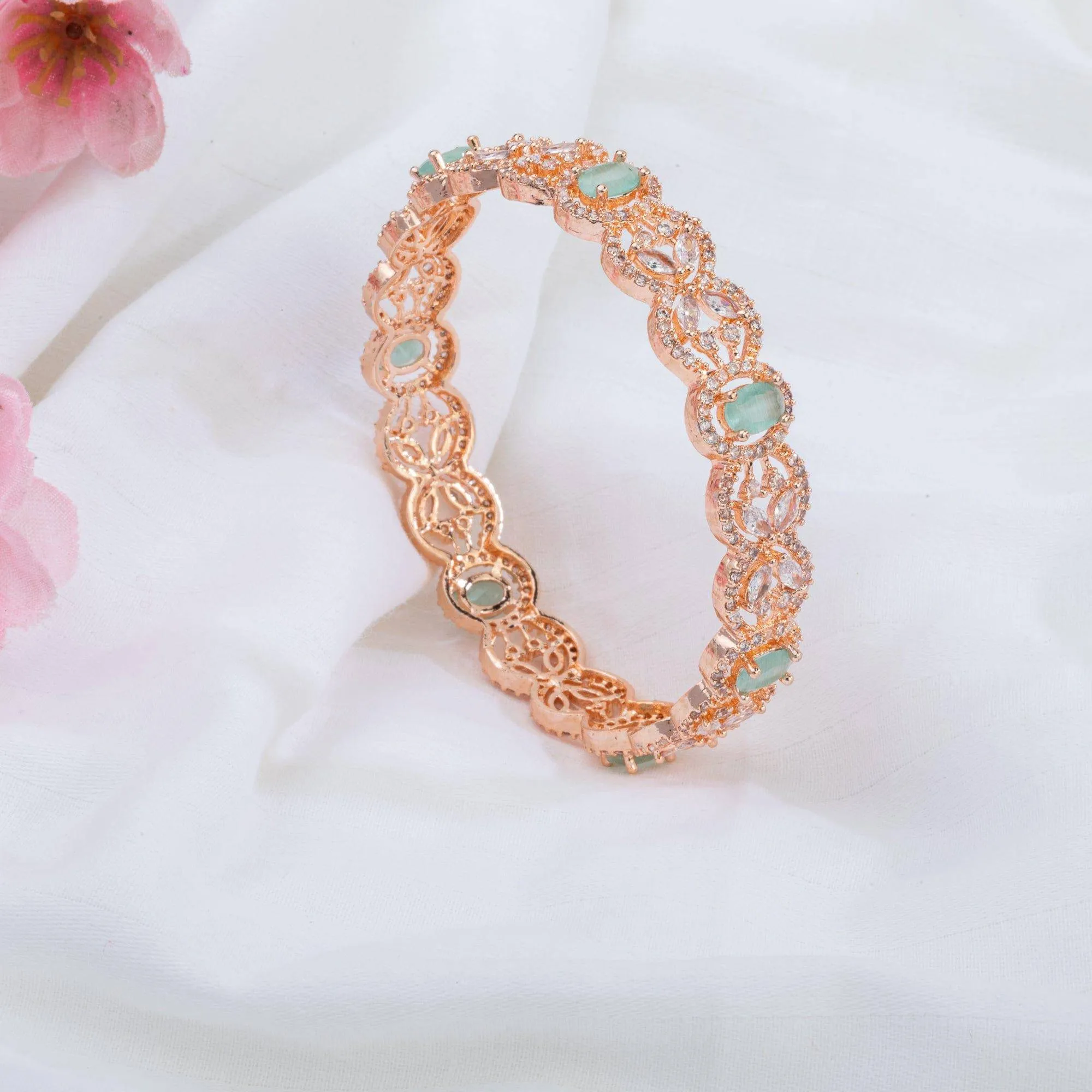 Pair of Rose Gold Bangles Set - Available in Four Colours
