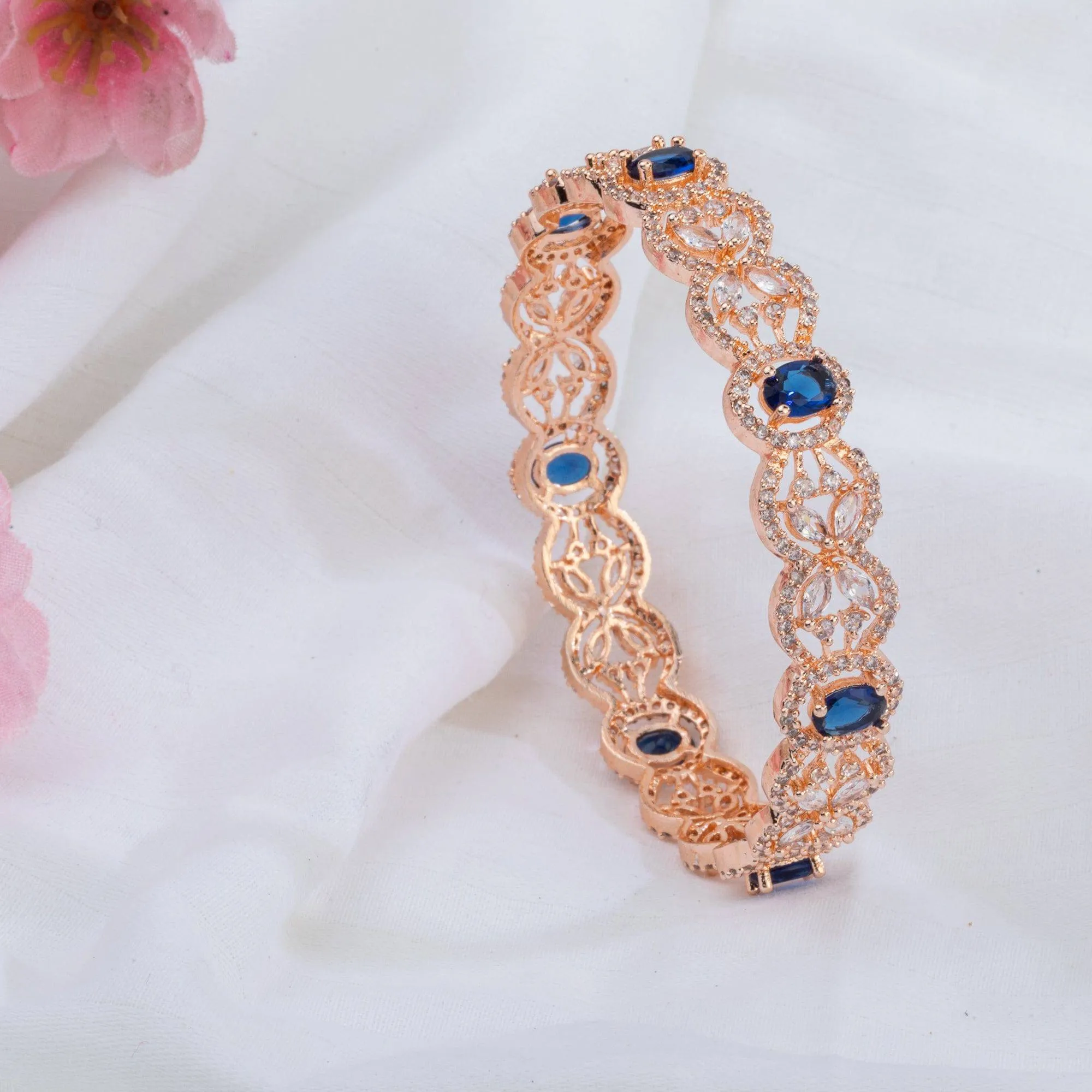 Pair of Rose Gold Bangles Set - Available in Four Colours