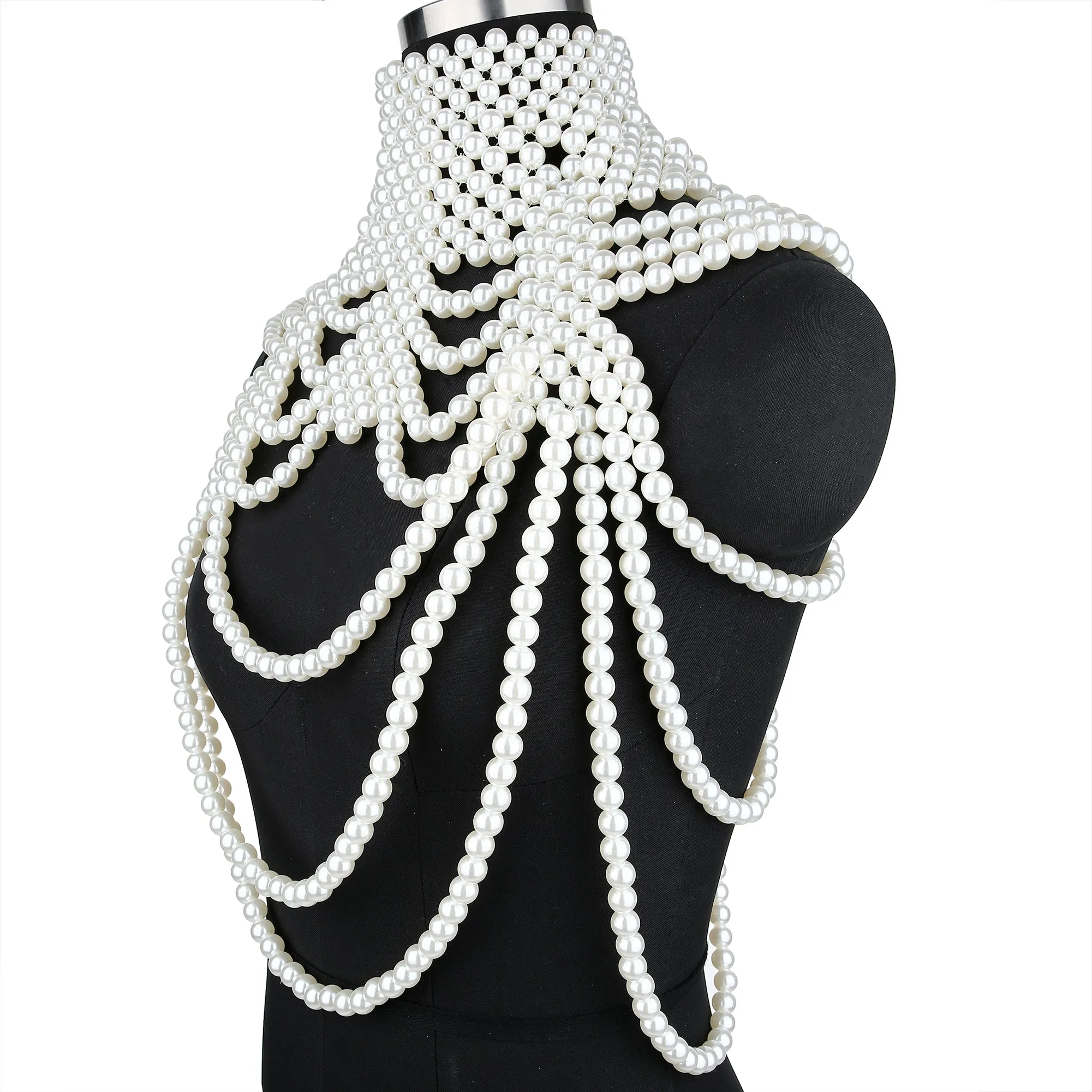Pearl Top Body Chain Shoulder Necklaces