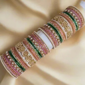 Peony Bouquet Bangle Set