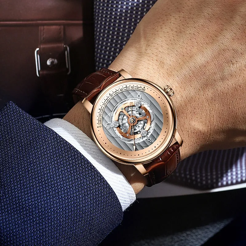 PINDU DESIGN Mens Watches Top Brand Luxury Automatic Watch Men Fashion Business Clock Modified Miyota 8215 Movement Montre Homme