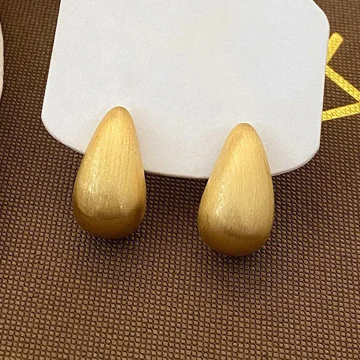 PONYKISS Minimalist Water Drop Stud Earrings