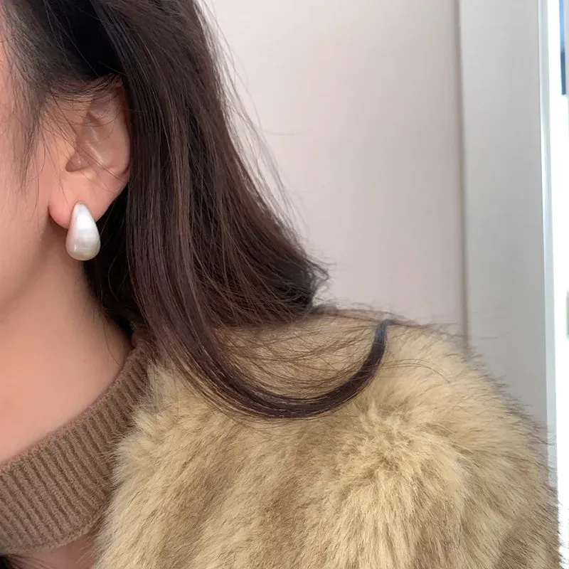 PONYKISS Minimalist Water Drop Stud Earrings