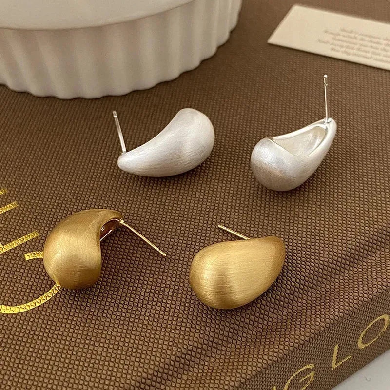 PONYKISS Minimalist Water Drop Stud Earrings