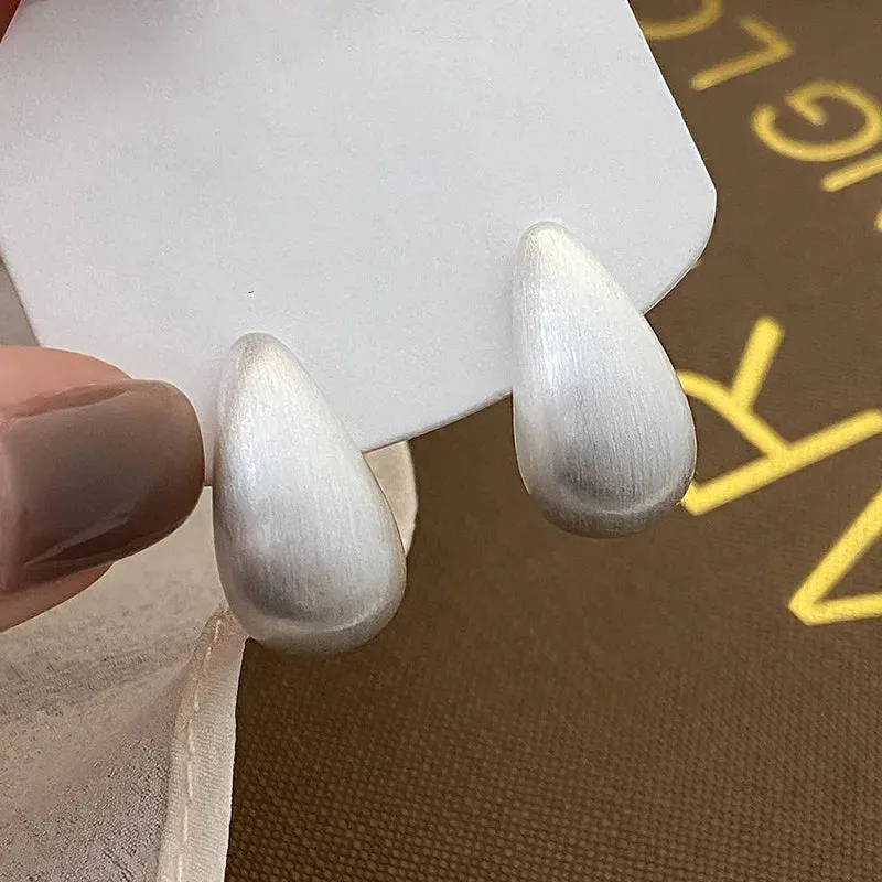 PONYKISS Minimalist Water Drop Stud Earrings